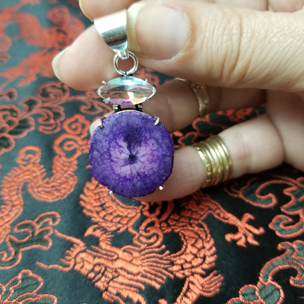 Pendant With Quartz Stone Stamped 925